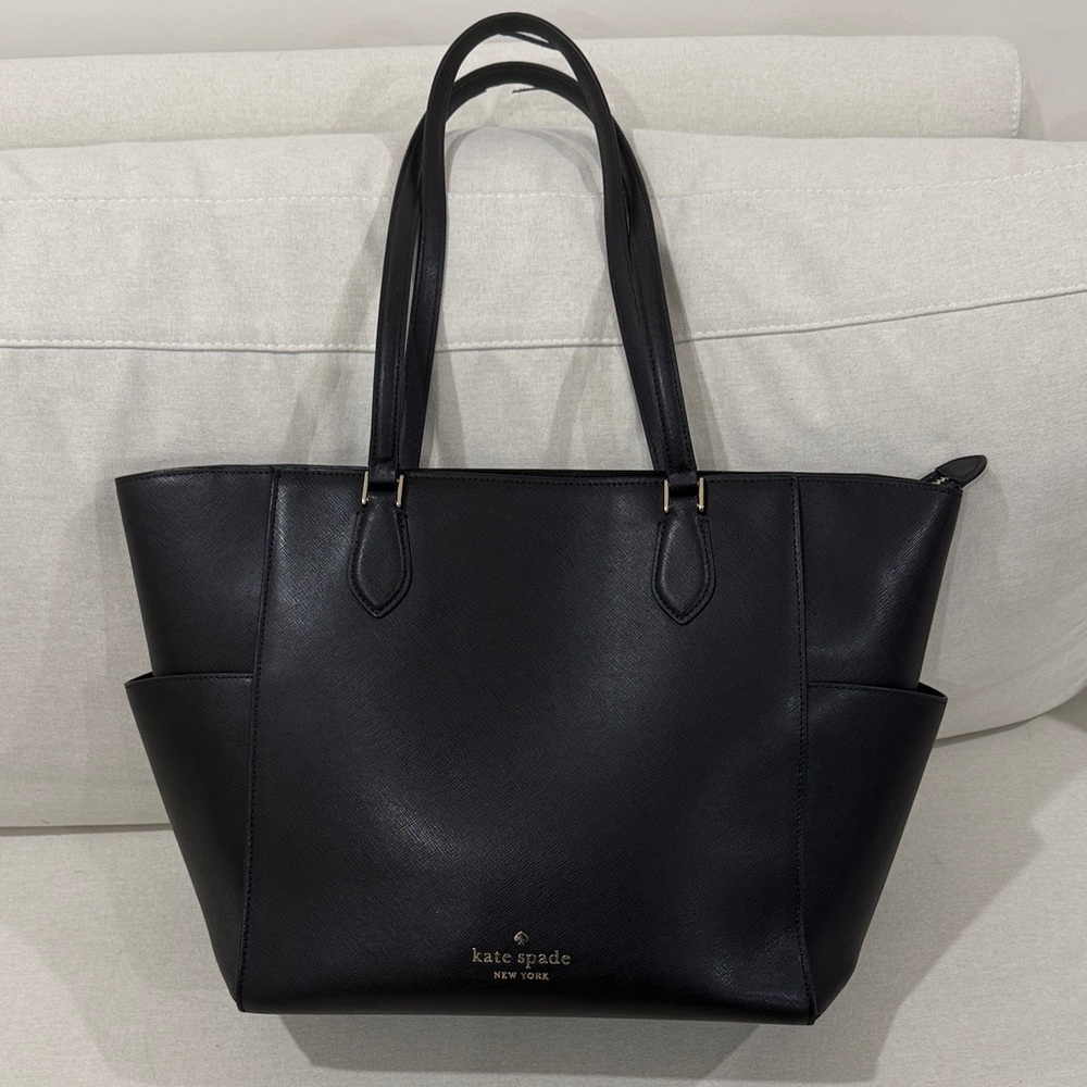 Kate Spade Elegant Black Leather Tote